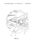 Clasp device for a handle of a power supply diagram and image