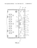 Clasp device for a handle of a power supply diagram and image