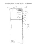 Clasp device for a handle of a power supply diagram and image