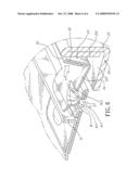 Clasp device for a handle of a power supply diagram and image