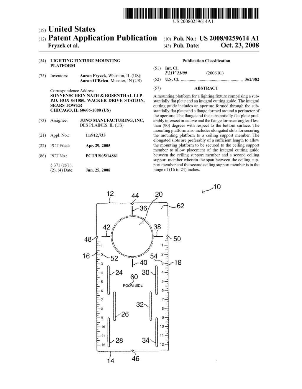 Lighting Fixture Mounting Platform - diagram, schematic, and image 01