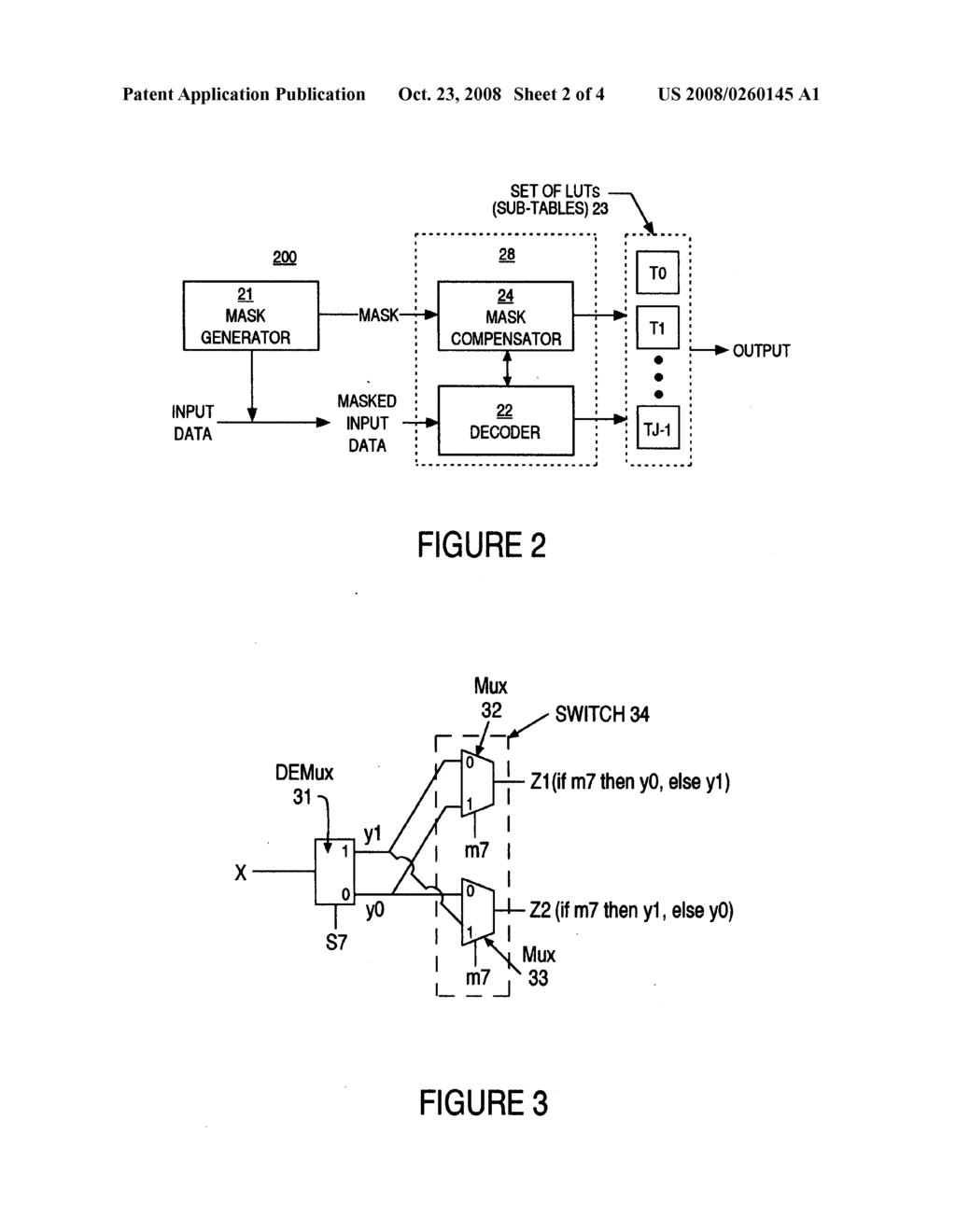 Selection of a lookup table with data masked with a combination of an additive and multiplicative mask - diagram, schematic, and image 03