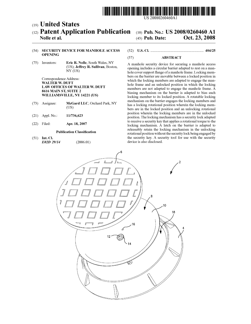 Security Device For Manhole Access Opening - diagram, schematic, and image 01