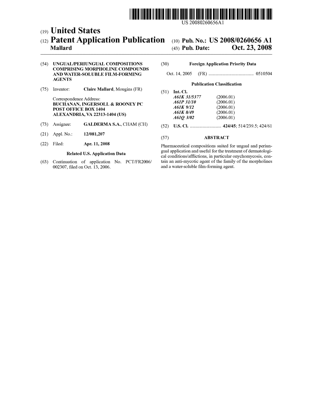 Ungual/periungual compositions comprising morpholine compounds and water-soluble film-forming agents - diagram, schematic, and image 01