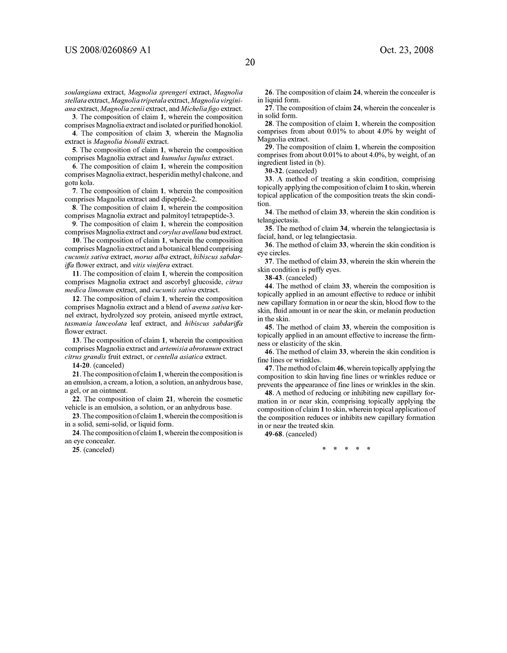 MAGNOLIA EXTRACT CONTAINING COMPOSITIONS - diagram, schematic, and image 21