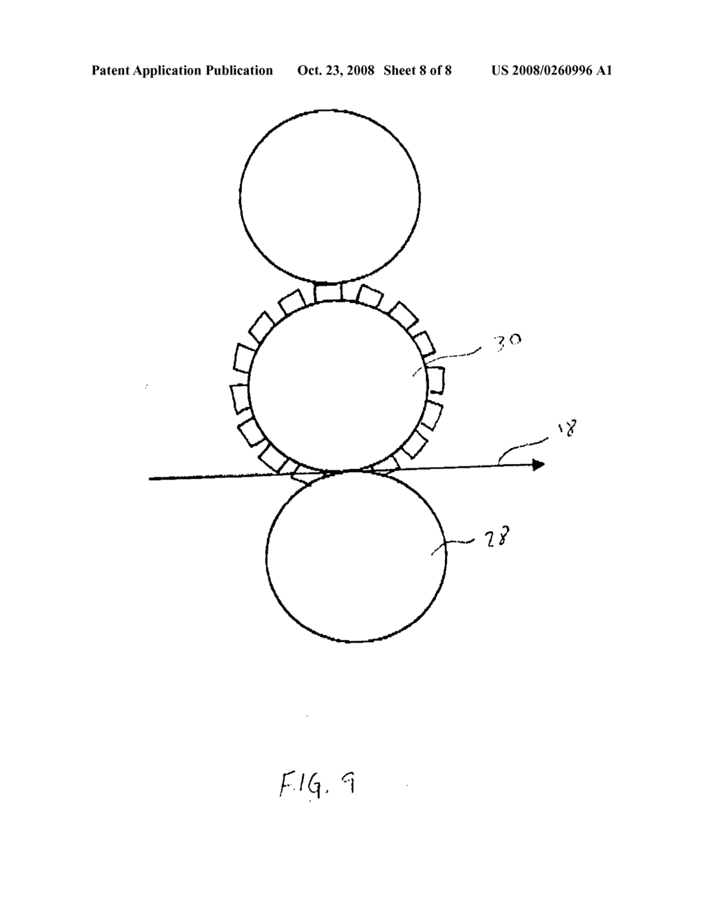 Apparatus and process for producing a web substrate having indicia disposed thereon and elastic-like behavior imparted thereto - diagram, schematic, and image 09