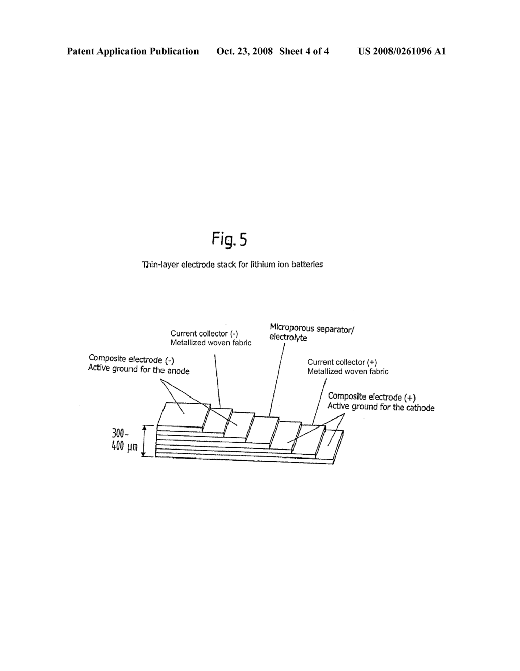 Method For Producing Cathodes and Anodes for Electrochemical Systems, Metallised Material Used Therein, Method and Device For Production of Said Metallised Material - diagram, schematic, and image 05