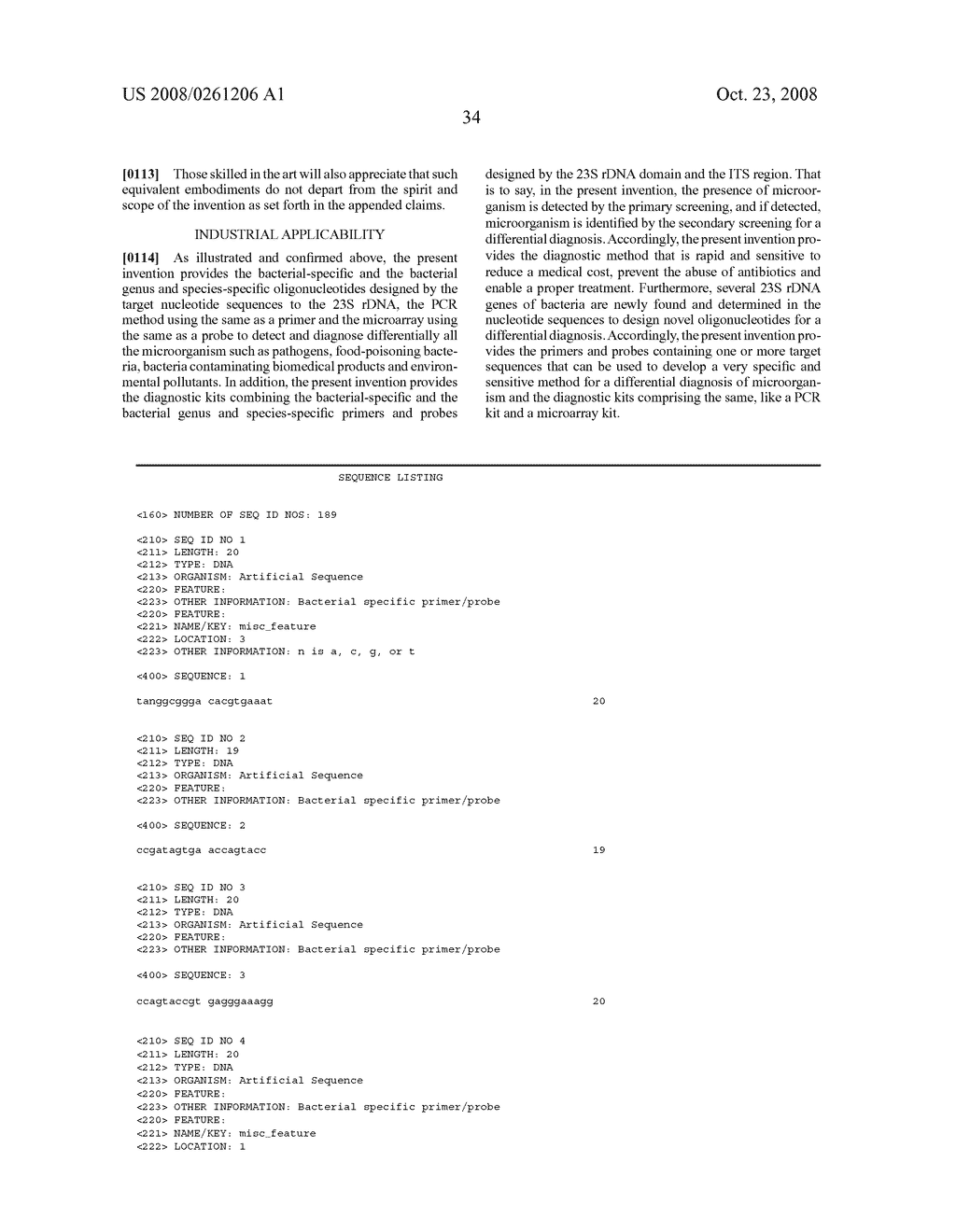 Oligonucleotide for Detection of a Microorganism, Diagnostic Kits and Methods for Detection of Microorganisms Using the Oligonucleotide - diagram, schematic, and image 50