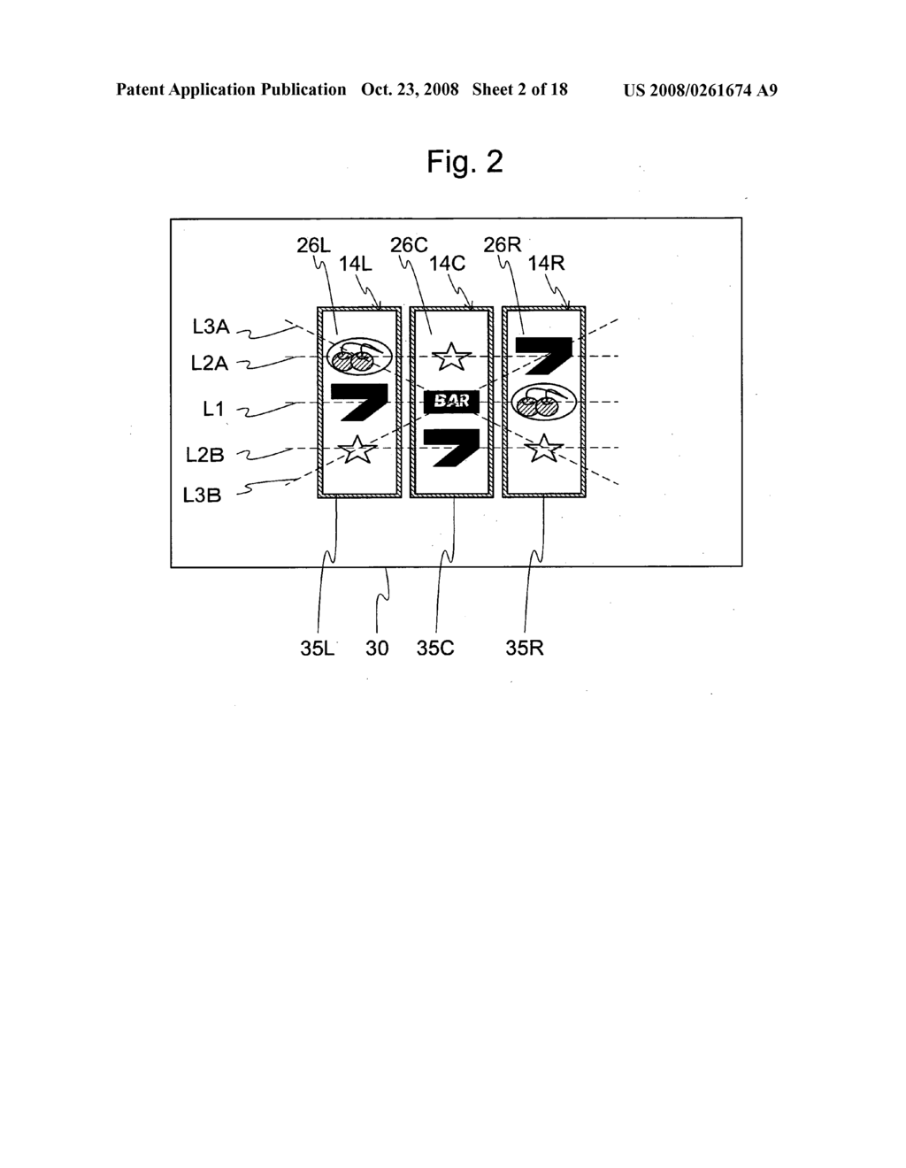 Gaming machine and display device therefor - diagram, schematic, and image 03