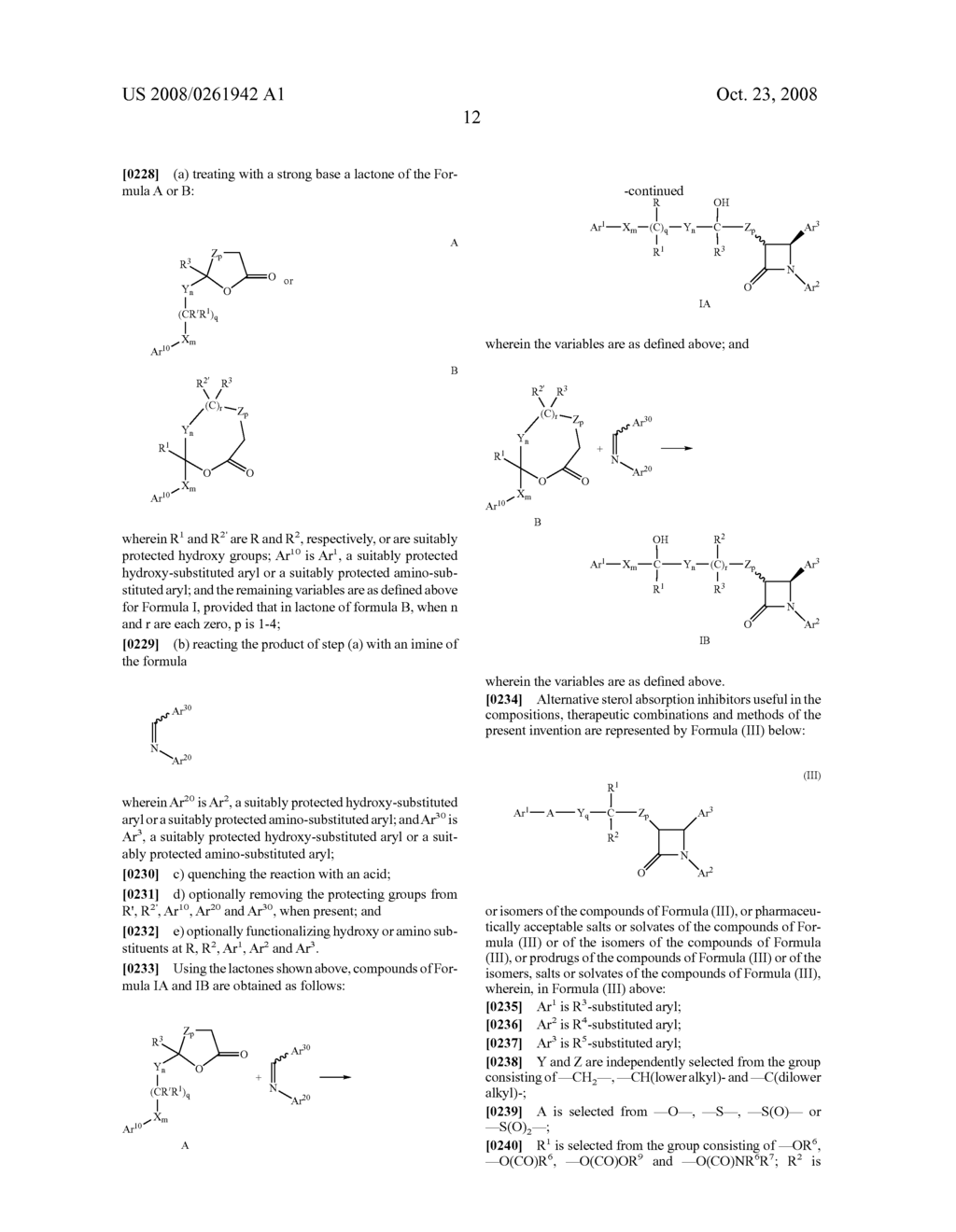 COMBINATIONS OF BILE ACID SEQUESTRANT(S) AND STEROL ABSORPTION INHIBITOR(S) AND TREATMENTS FOR VASCULAR INDICATIONS - diagram, schematic, and image 13