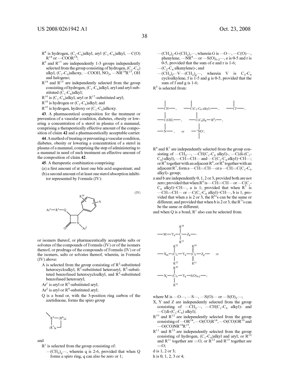 COMBINATIONS OF BILE ACID SEQUESTRANT(S) AND STEROL ABSORPTION INHIBITOR(S) AND TREATMENTS FOR VASCULAR INDICATIONS - diagram, schematic, and image 39