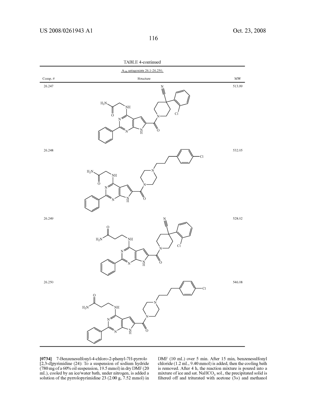 PYRROLOPYRIMIDINE A2B SELECTIVE ANTAGONIST COMPOUNDS, THEIR SYNTHESIS AND USE - diagram, schematic, and image 117