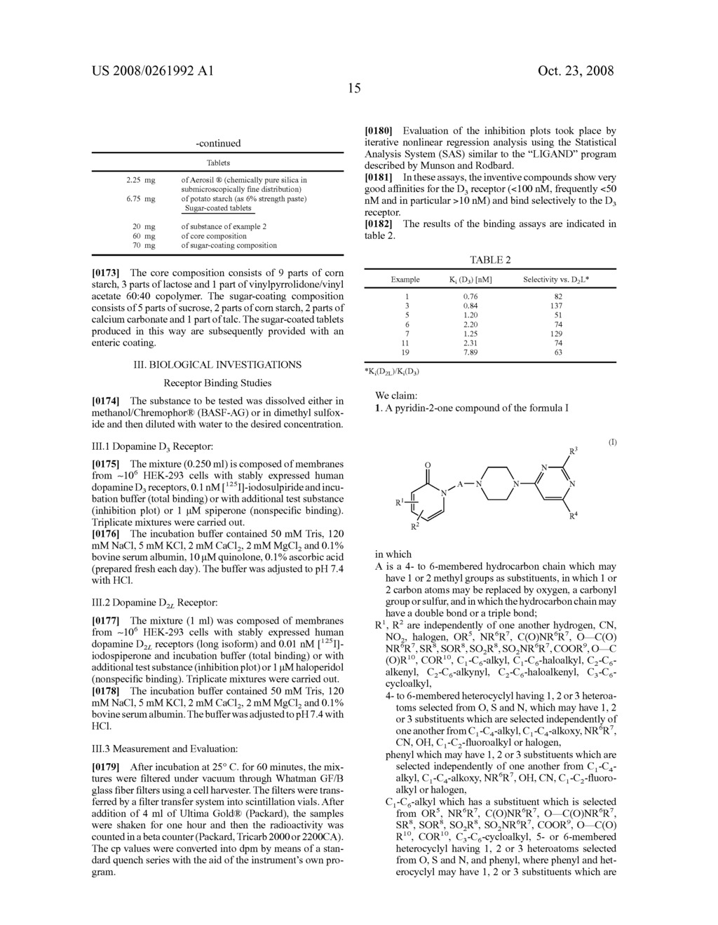 Pyridin-2-One Compounds and Their Use as Modulators of the Dopamine D3 Receptor - diagram, schematic, and image 16