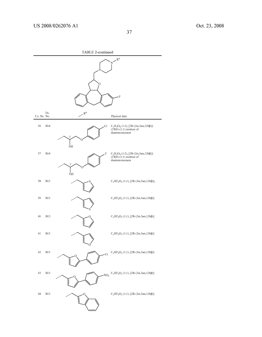 Novel Tetracyclic Tetrahydrofuran Derivatives Containing Cyclic Amine Side Chain - diagram, schematic, and image 38