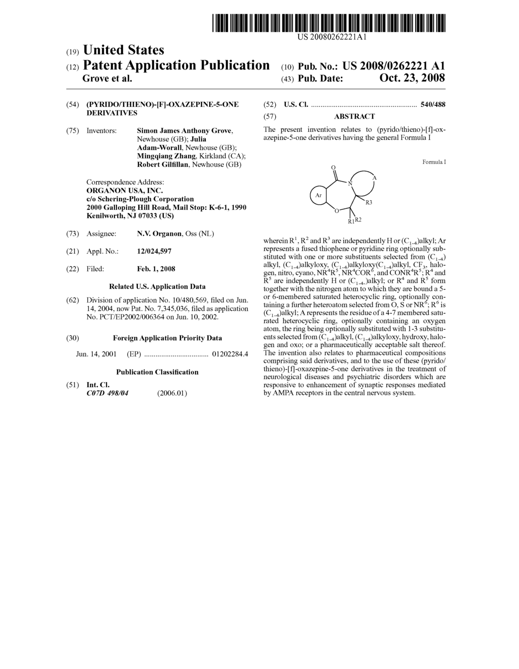 (PYRIDO/THIENO)-[f]-OXAZEPINE-5-ONE DERIVATIVES - diagram, schematic, and image 01