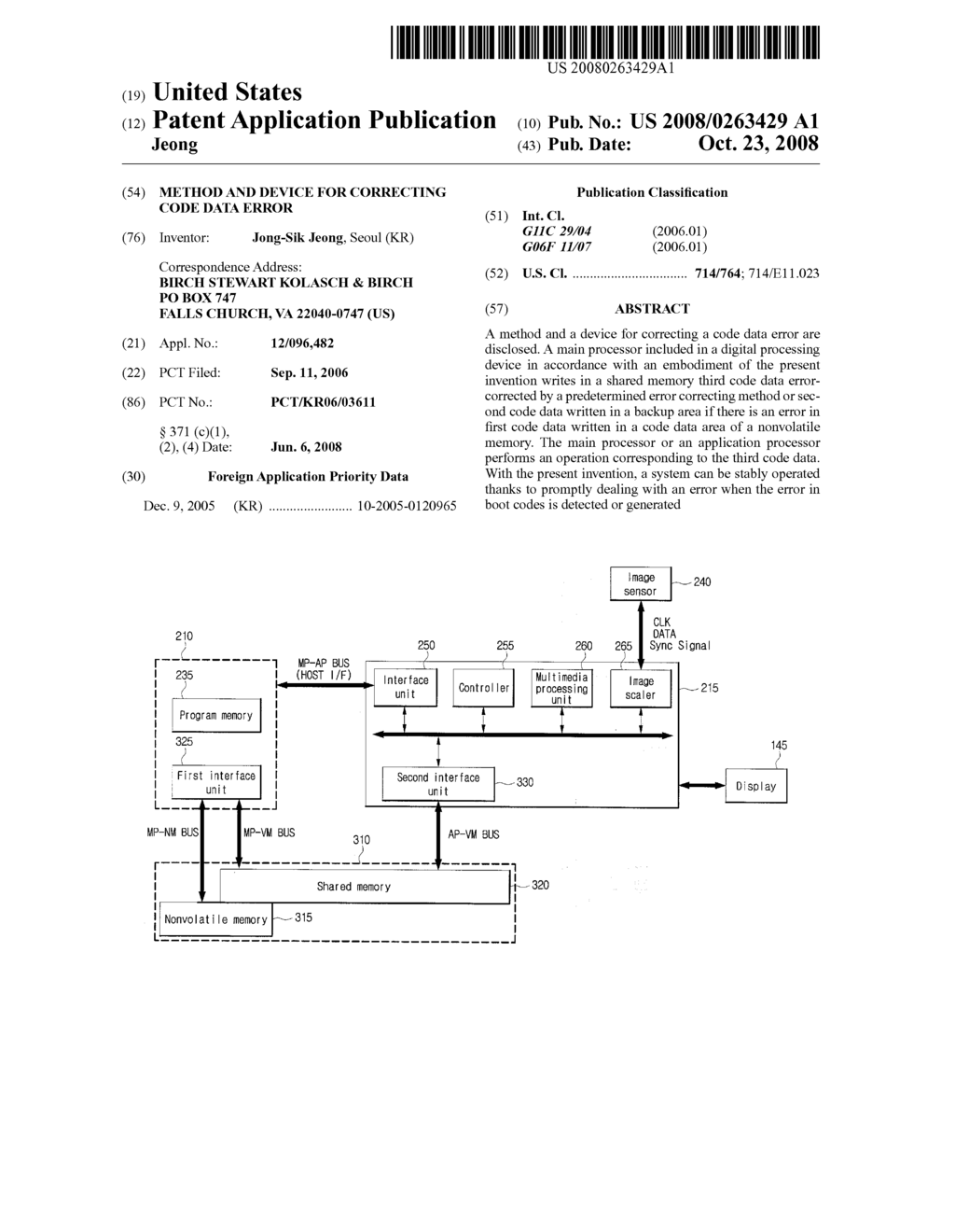 Method and Device for Correcting Code Data Error - diagram, schematic, and image 01