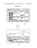 Information processing apparatus and method and program diagram and image