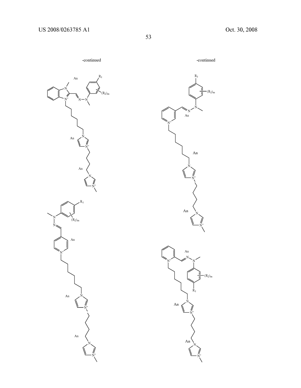 Polycationic monochromophoric hydrazone compounds, dye compositions comprising such polycationic compounds and dyeing process using them - diagram, schematic, and image 54