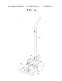 Vacuum cleaner for using as both canister form and stick form diagram and image