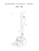 Vacuum cleaner for using as both canister form and stick form diagram and image