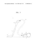 Vacuum cleaner for using as both canister form and stick form diagram and image