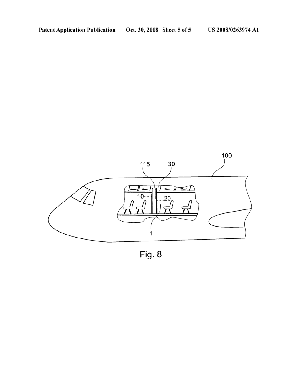 Mobile divider for an aircraft - diagram, schematic, and image 06