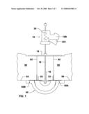 BOTTOM MOUNT FIRE BARRIER SYSTEMS INCLUDING FIRE BARRIER/RETAINER STRUCTURES AND INSTALLATION TOOLS diagram and image