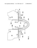 BOTTOM MOUNT FIRE BARRIER SYSTEMS INCLUDING FIRE BARRIER/RETAINER STRUCTURES AND INSTALLATION TOOLS diagram and image