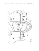 BOTTOM MOUNT FIRE BARRIER SYSTEMS INCLUDING FIRE BARRIER/RETAINER STRUCTURES AND INSTALLATION TOOLS diagram and image