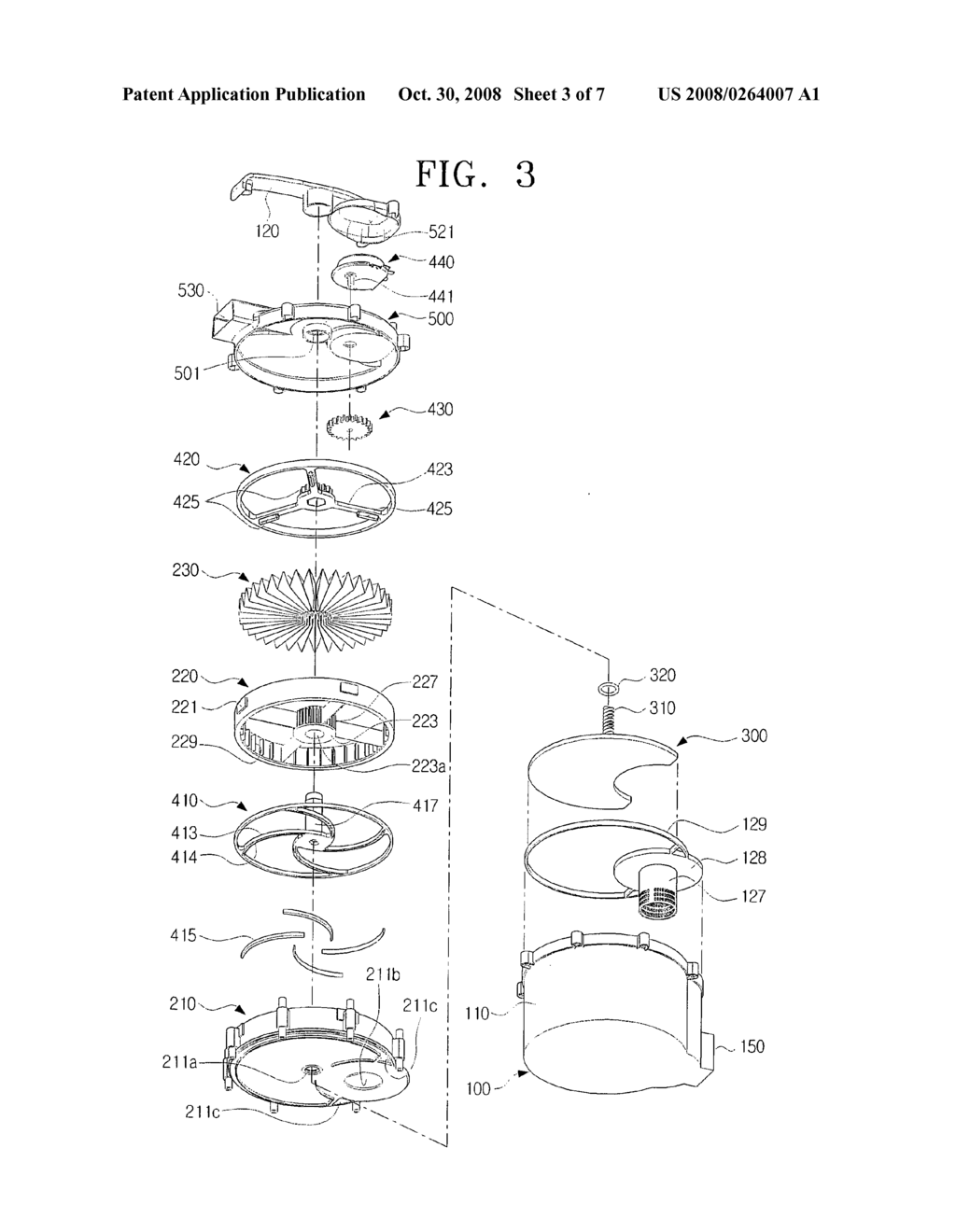 Dust collecting apparatus for vacuum cleaner - diagram, schematic, and image 04