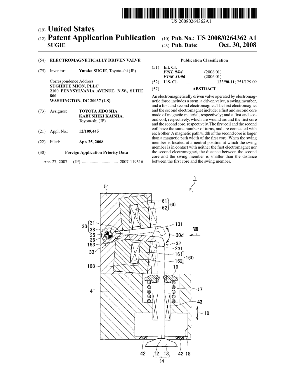 ELECTROMAGNETICALLY DRIVEN VALVE - diagram, schematic, and image 01