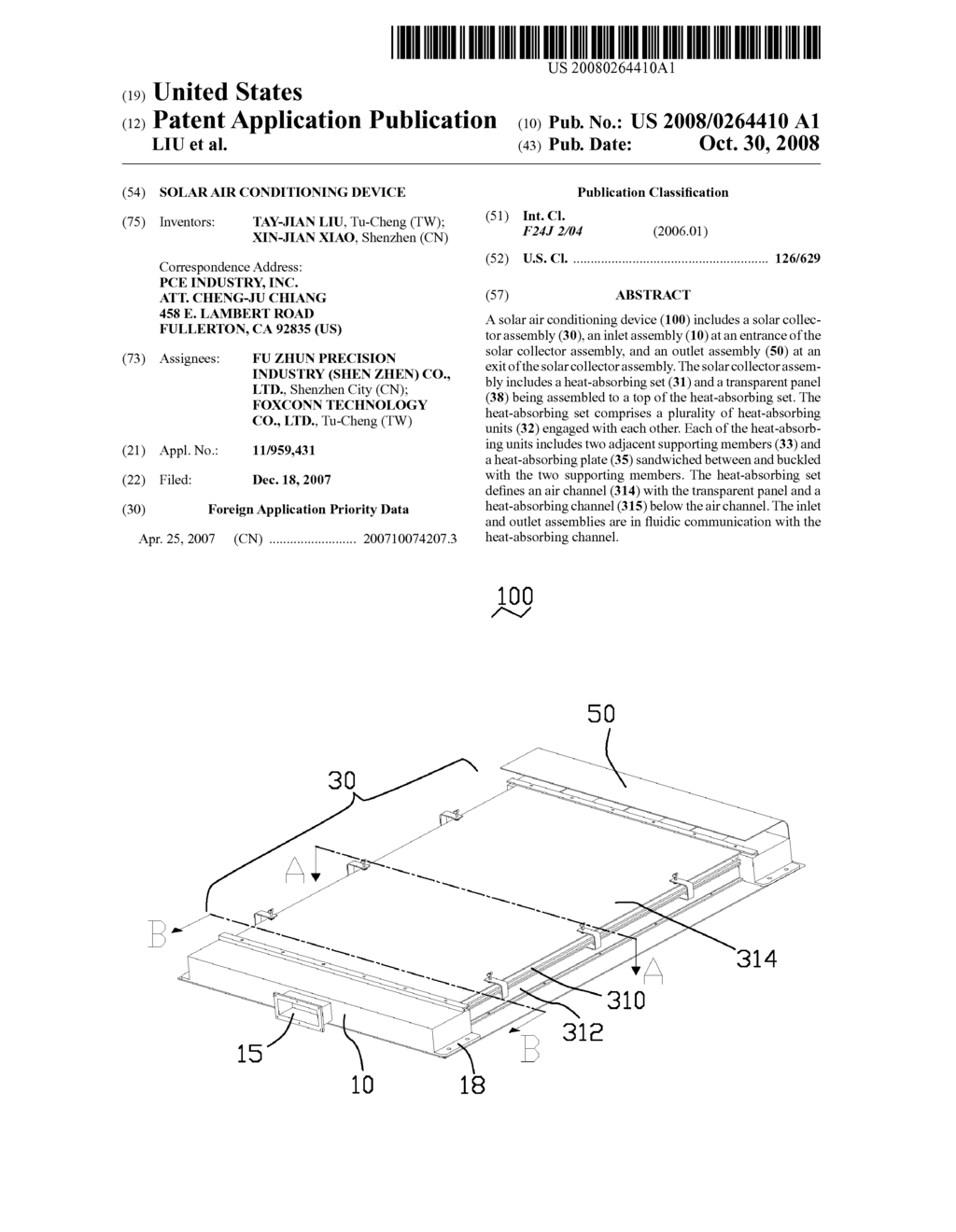 SOLAR AIR CONDITIONING DEVICE - diagram, schematic, and image 01