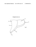 Curved, ergonomic fingernail file in a compact design diagram and image