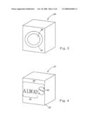 Package having a composite window diagram and image