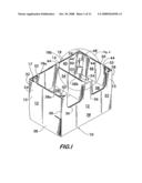 CONTAINER HAVING SLIDING CORNER SUPPORT diagram and image