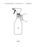Fluid container with detachable utensil holder diagram and image