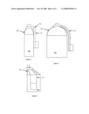 Fluid container with detachable utensil holder diagram and image