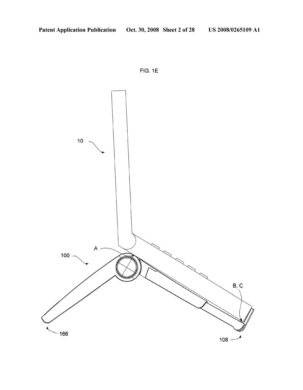 Folding support stand for portable electronic devices - diagram, schematic, and image 03