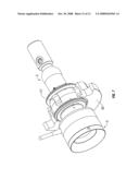 Connection Device for an Underwater Service Line and Associated Mounting and Rov Handle Assemblies diagram and image