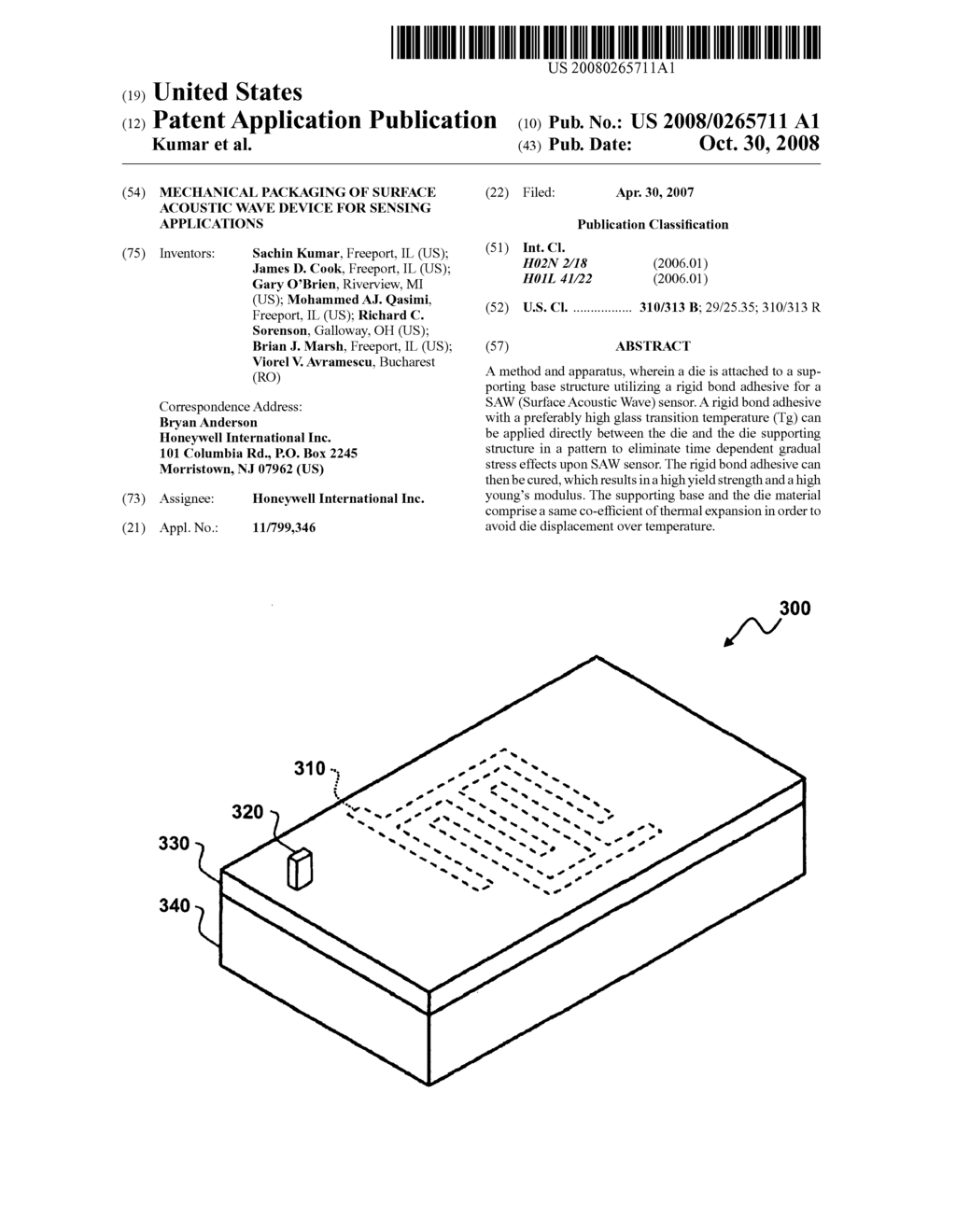 Mechanical packaging of surface acoustic wave device for sensing applications - diagram, schematic, and image 01