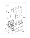 Furniture item having a furniture body diagram and image