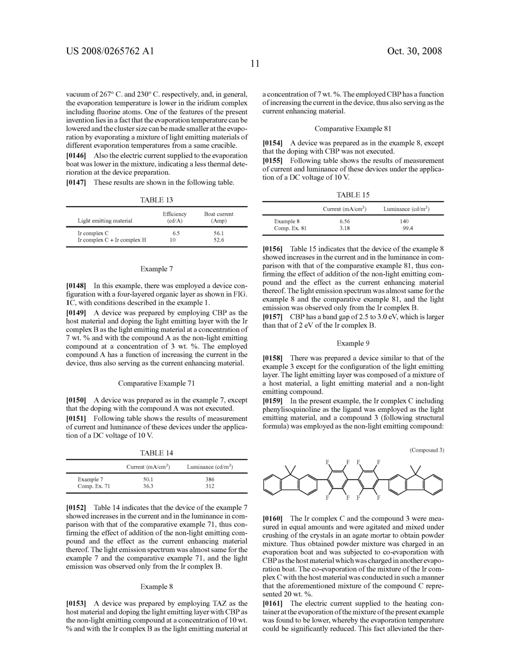 LIGHT EMITTING DEVICE HAVING DOPANTS IN A LIGHT EMITTING LAYER - diagram, schematic, and image 14