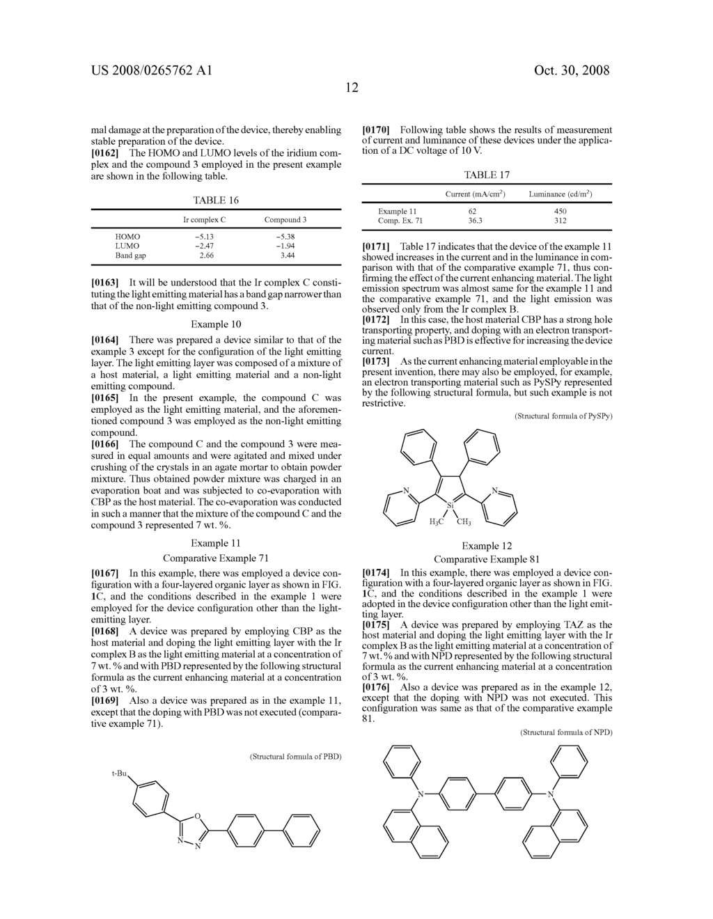 LIGHT EMITTING DEVICE HAVING DOPANTS IN A LIGHT EMITTING LAYER - diagram, schematic, and image 15