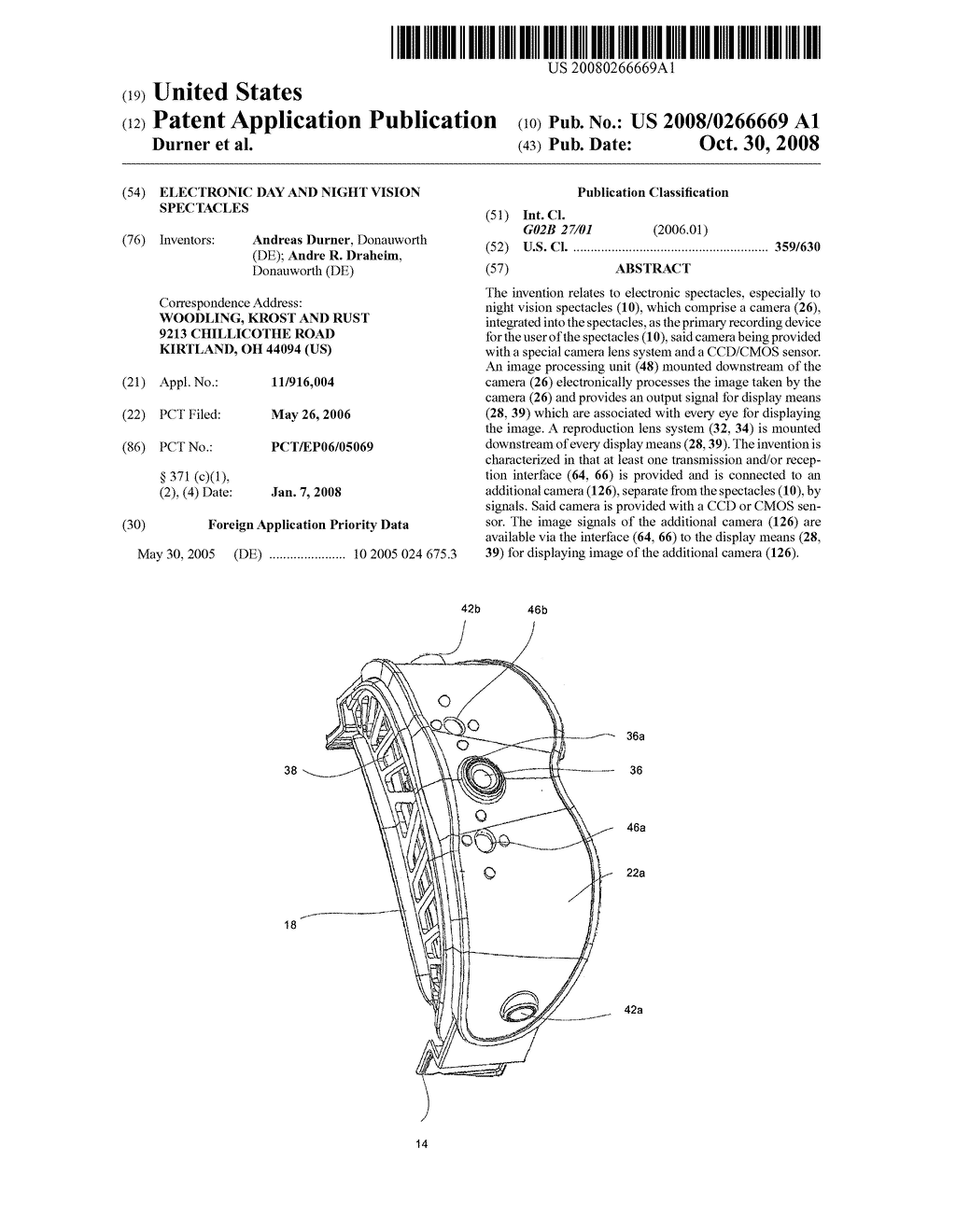 Electronic Day and Night Vision Spectacles - diagram, schematic, and image 01