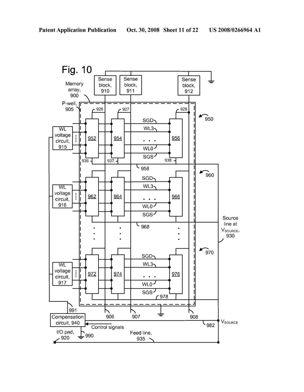 NON-VOLATILE STORAGE WITH COMPENSATION FOR SOURCE VOLTAGE DROP - diagram, schematic, and image 12