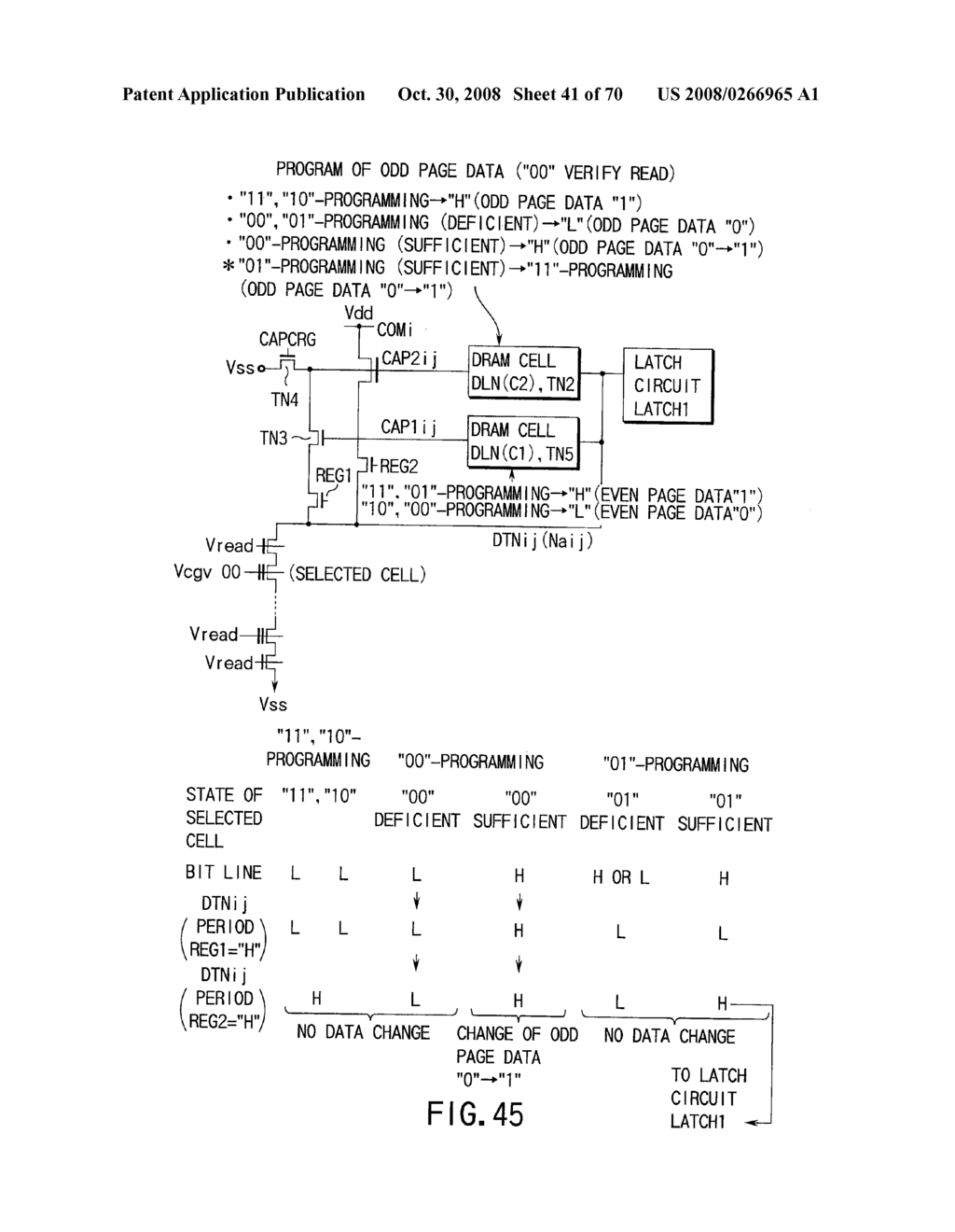 NONVOLATILE SEMICONDUCTOR MEMORY HAVING PLURAL DATA STORAGE PORTIONS FOR A BIT LINE CONNECTED TO MEMORY CELLS - diagram, schematic, and image 42