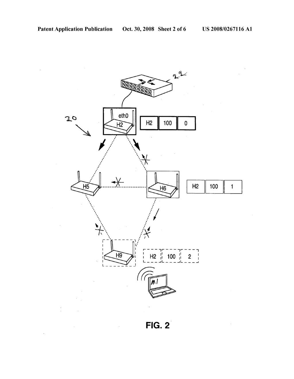 Routing method and system for a wireless network - diagram, schematic, and image 03