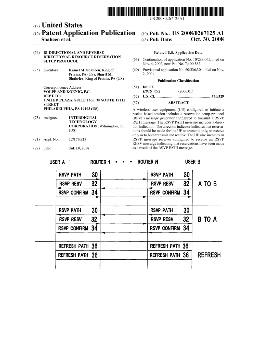 BI-DIRECTIONAL AND REVERSE DIRECTIONAL RESOURCE RESERVATION SETUP PROTOCOL - diagram, schematic, and image 01