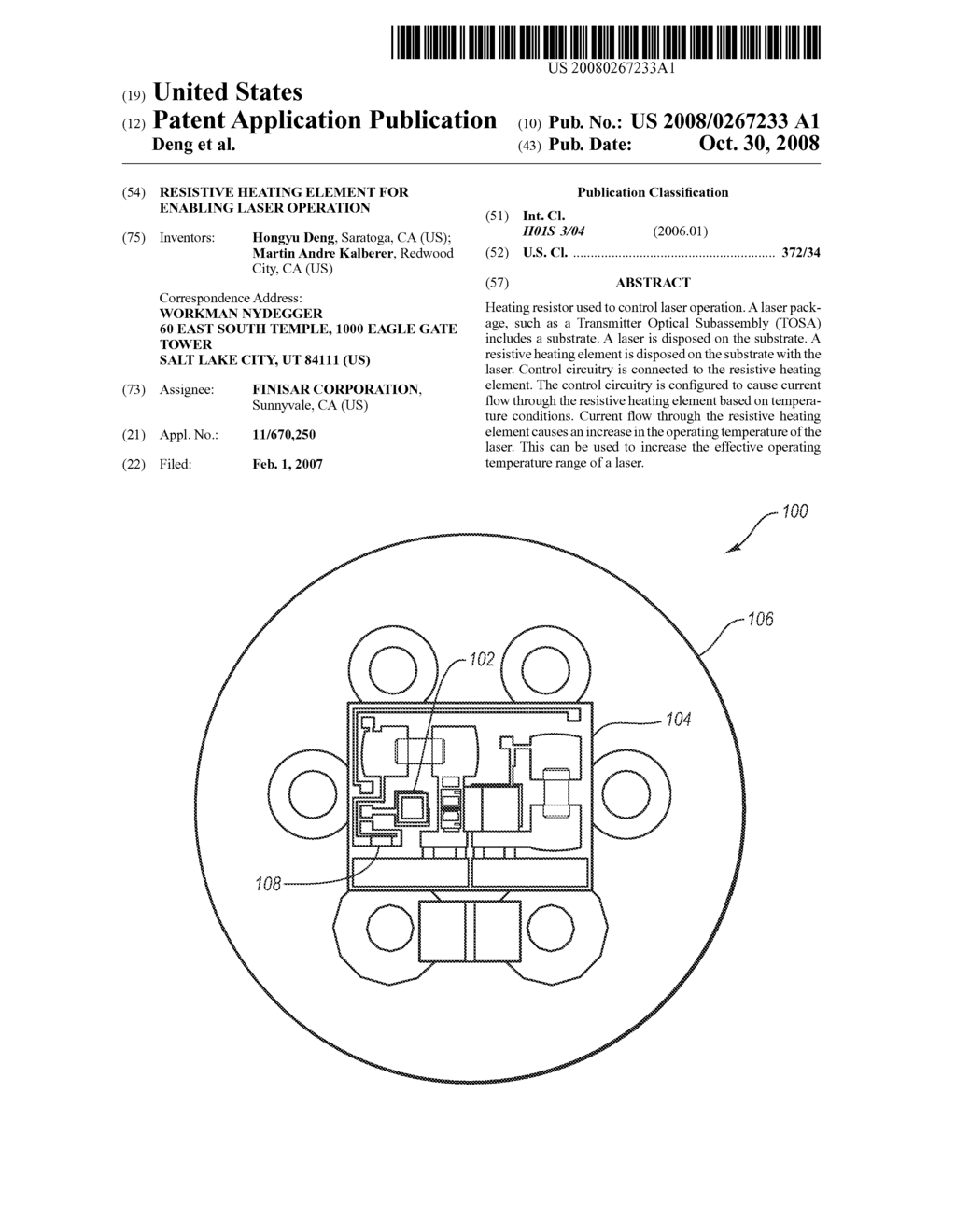 RESISTIVE HEATING ELEMENT FOR ENABLING LASER OPERATION - diagram, schematic, and image 01