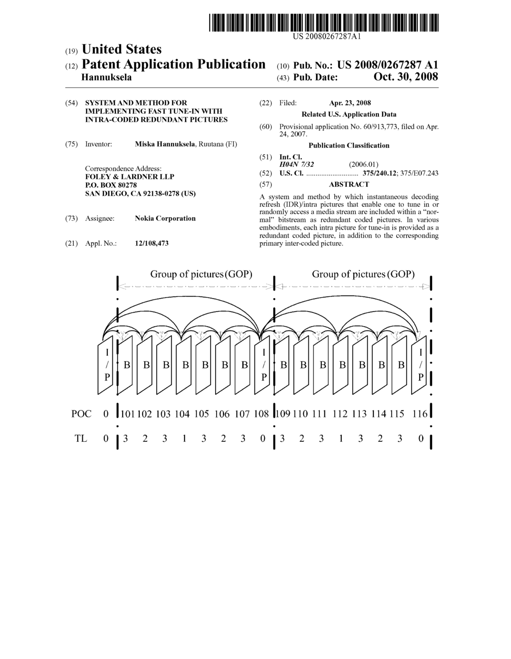 SYSTEM AND METHOD FOR IMPLEMENTING FAST TUNE-IN WITH INTRA-CODED REDUNDANT PICTURES - diagram, schematic, and image 01